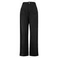 thumbnail image 4 of Karight Womens Corduroy Pants Casual Fall High Waisted Wide Leg Pants Loose Stretchy Business Work Trousers with Pockets, 4 of 9