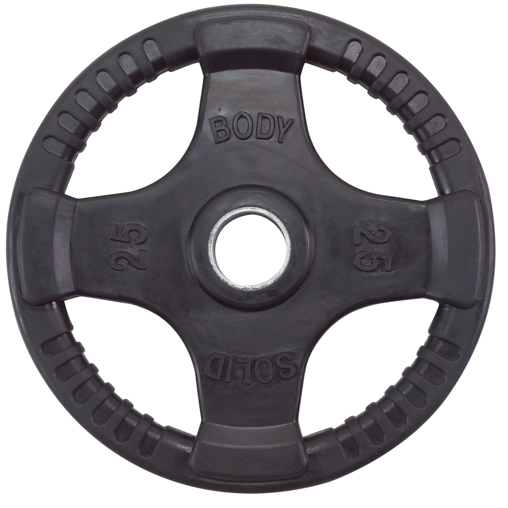 Body Solid OSR140 - 140 lb. Olympic Rubber Grip Weight Plate Set with 6'Olympic Black Bar