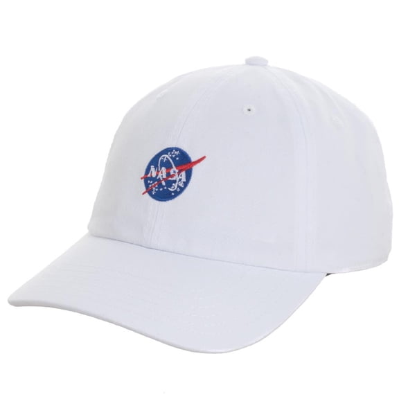 NASA  Plain white embroidered Logo Adjustable Baseball Hat