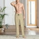 thumbnail image 2 of Balery Damask Beige Tan Brown Pantalones de pijama para hombre, pijama ultraligero, pantalón de descanso-Large, 2 of 6