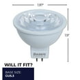 thumbnail image 3 of Bulbrite 862666 6.5W Led Mr16 2700K Flood Dimmable Light - 90CRI 12V, Pack of 4, 3 of 7