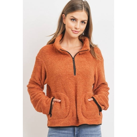 Long Sleeve Half Zipper Pullover Loopie Terry