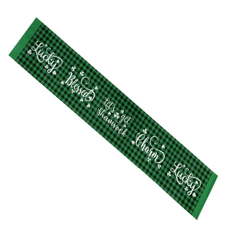

Gyedtr Table Runner Tablecloth St. Patrick S Day Print 13 X 70 Inch For St. Patrick S Day Table Decorations