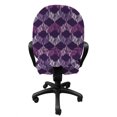 thumbnail image 3 of Abstract Office Chair Slipcover, Repeating Pattern of Dreamy Motif in Colors, Protective Stretch Decorative Fabric Cover, Standard Size, Purple Fuchsia, by Ambesonne, 3 of 5