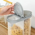 thumbnail image 4 of PRINxy Airtight Cereal Storage Container,Clear 2 6L Airtight Kitchen Food Storage Container With Lids And Compartments For Grain,Sugar,Flour,Rice,Nut,Snacks Gray, 4 of 7