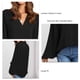 thumbnail image 1 of Camisa Con Cuello Vuelto, Camisa De Trabajo De Manga Larga Con Cuello Vuelto Para Mujer Suelta Para El Hogar Para Mujer OTVIAP XL negro, 1 of 8