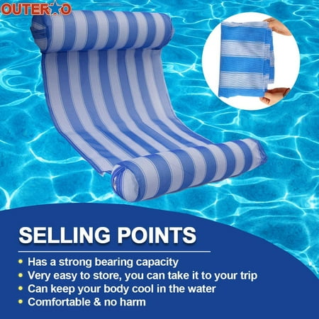 pool hammock swimming lounger inflatable float rafts lightweight floating mat compact adults portable chair air water