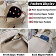 thumbnail image 4 of LHSHID Small Backpack for Women Soft Vegan Leather Daypack Mini Water Resistant Travel Backpack Multiple Pockets Everyday Bag, 4 of 7