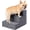 Gray, variant on NAPWAYS Dog Stairs for High Bed 22.5" H, 5-Step Dog Steps,Light Grey
