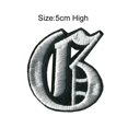 thumbnail image 1 of Gothic Letters Embroidery Iron On Patches Color Optional Alphabet Appliques For Clothing Decor, 1 of 6