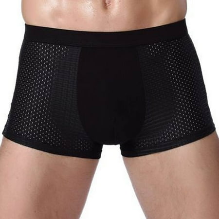 HUPOM Cotton Underwear For Women Womens Silk Underwear Medium waist Comfort Waist Solid Boxer Briefs Black 6XL