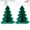 thumbnail image 2 of WRISTBIQUE 2pcs Green Honeycomb Paper Christmas Tree Hanging Decorations for Parties 11.8×8.7×8.7in, 2 of 10