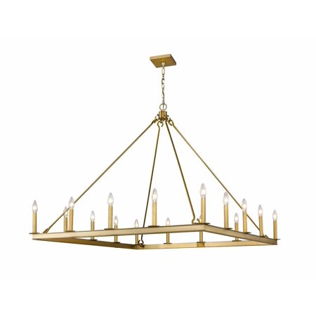

16 Light Chandelier in Linear Style 45 inches Wide By 41 inches High-Olde Brass Finish Bailey Street Home 372-Bel-4185779