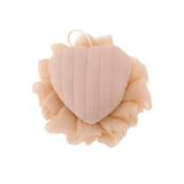1 Pc Heart Shape Pattern Bath Sponge Body Scrubber for Bathroom Light Pink