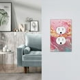 thumbnail image 5 of Disketp Abstract Pink Gold Splash Decorative Light Switch or Outlet Wall Plate with Safety Cover-Style S, 5 of 6