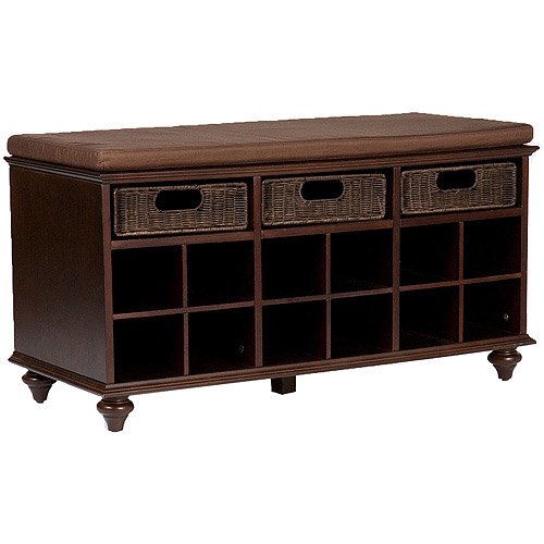Carrabelle Entryway Shoe Storage Bench, Multiple Finishes