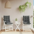 thumbnail image 1 of vidaXL Lowback Chair Cushions 2 pcs Anthracite Oxford Fabric, 1 of 5