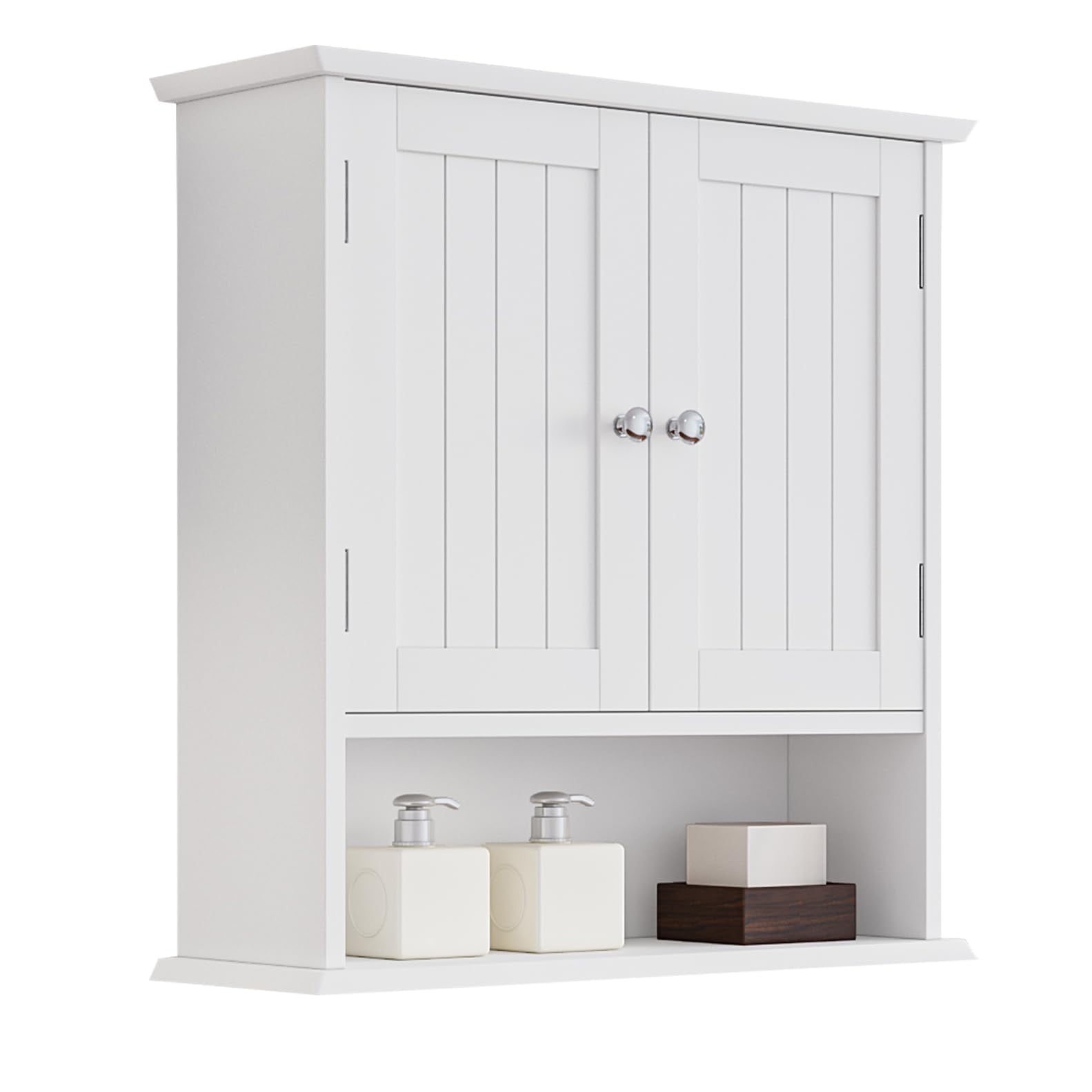 健康・医学 uni Semiocthome Bathroom Medicine Cabinet with Towel Bar and 2