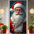 thumbnail image 2 of Red Suit Santa Claus Snowflakes Beard Christmas Banner for Holiday Decoration Winter Festival Party, 2 of 9