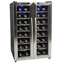 EdgeStar 32 Bottle Dual Zone Wine Cooler w/ French Doors