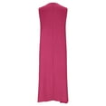 thumbnail image 4 of Mgmyaa Robe Longue Décontractée pour Femmes Été Sans Manches Col en V Robe Maxi Fête Mariage Vacances Plage Robe d'Été, 4 of 5