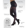 thumbnail image 3 of MeMoi Women's Semi-Opaque FirmFit Control Top Tights - Womens - Female (Small/Medium, Navy), 3 of 7