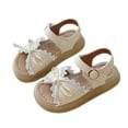 thumbnail image 2 of LYHaoo Girls Sandals Girls' Sandals Summer Children's Bow Western Shoes Little Girls Baby Soft Bottom Beach Shoes Sizes 21 Little Kid(1-1.5 Years), 2 of 5