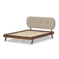 thumbnail image 5 of Carson Carrington  Floro Mid-century Modern Platform Bed Beige Queen, 5 of 5