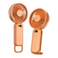 thumbnail image 2 of Rechargeable Handheld Fan, Portable Cooling Device With 5 Speed Settings, for Outdoor Sports and Travel, Orange, 2 of 9