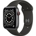 thumbnail image 5 of Restored AppleWatch Series 6 (GPS + Cellular, 44mm) - Space Gray Aluminum Case with Black Sport Band (Refurbished), 5 of 5