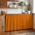 thumbnail image 2 of Burnt Orange Sink Skirt for Bathroom, Self-Adhesive Under Sink Curtain, Country Farmhouse Solid Fall Warm Orange Hide Pipes & Storage Fabric Cabinet Skirt Cover for Kitchen Laundry 32"x55", 2 of 8