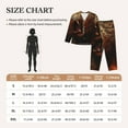 thumbnail image 4 of Yiaed Cool Flame Lion A Print Pajamas Women's Long Sleeve Sleepwear Soft Button Down Loungewear Pjs Lounge Set Nightwear Womens Pajama Pants-X-Large, 4 of 7