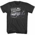 thumbnail image 1 of Back To The Future Movie Faded Bttf Black Heather Adult T-Shirt Tee, 1 of 1
