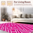 thumbnail image 2 of ODIKA 2'x3' Machine Washable Non-Slip Area Rug, Lattice Interlocking Design Pile High Traffic Rug with Pad, Pink, 443088, 2 of 8
