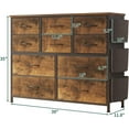 thumbnail image 3 of NEILA 10-Drawer Dresser for 42" TV Stand - Sturdy Wooden Storage Unit for Bedroom, Living Room, Closet, and Entryway with Metal Frame, 3 of 7