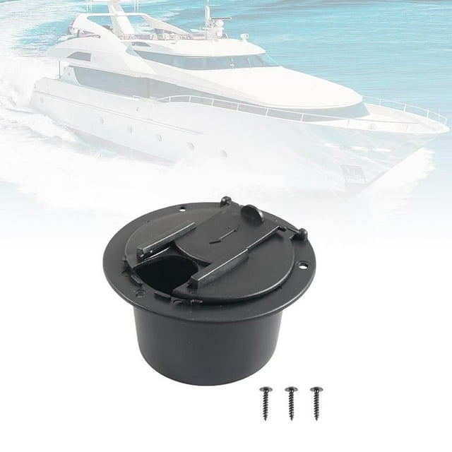 Yimiti Rv Electrical Cable Hatch Power Cord Compartment Door Fit For Rv Camping Trailer,Black