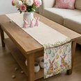 thumbnail image 6 of Easter Bunny Table Runner 72 Inches Long for Kitchen Dining, Rustic Rabbit Flowers Plant Egg Tree Leaf Dresser Scarf Farmhouse, Dining Table Decorations for Wedding/Parties, 16 x 72 In, 6 of 8