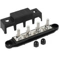 thumbnail image 2 of EIMELI 4 Post Battery Terminal Distribution Block 250A 48V Professional Power Distribution Block with Cover M8 M10 Stable Busbar Distributor Block High Current Wiring Stud for Car Boat RV, 2 of 10