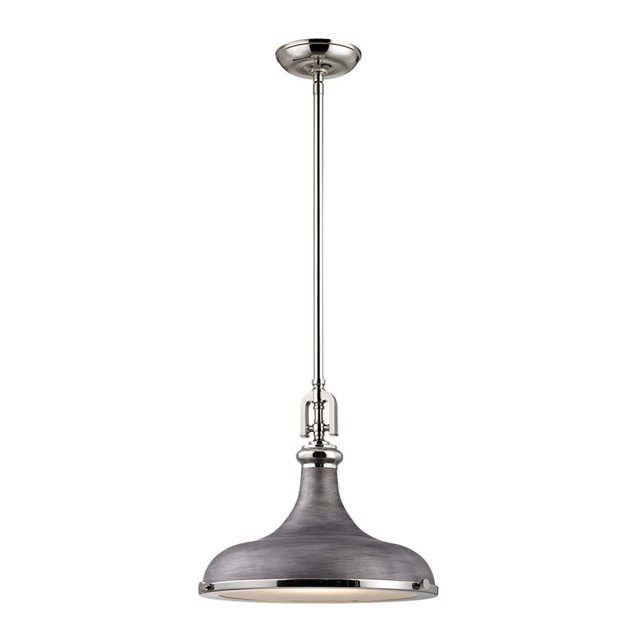 Elk Lighting Pendentif Rutherford en Nickel Poli et Zinc Vieilli