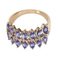 thumbnail image 2 of 14Kt Yellow Gold Tanzanite With White Natural Zircon Ring, 2 of 3