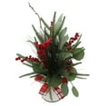 Holiday Time 17” Christmas Artificial Floral Arrangement in White