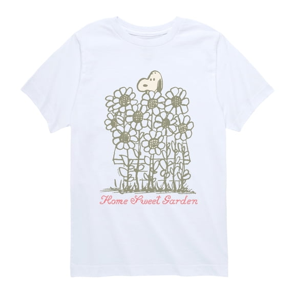 Peanuts - Home Sweet Garden Snoopy Boys' Short Sleeve Graphic T-Shirt