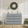 thumbnail image 5 of Dresser for Bedroom, 23.6''W 4 Drawer Dresser, Wood Nightstand for Bedroom, Modern Closet Drawers Stackable Storage Cabinet for Entryway, Small Dresser Drawer Chest for Hallway, Office, Gray, 5 of 5