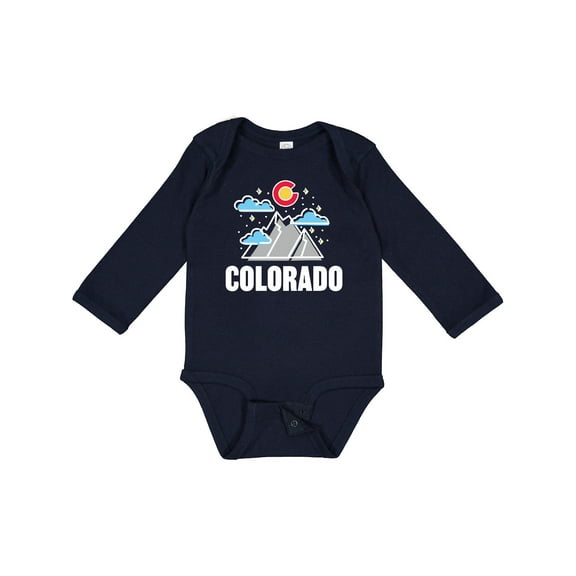 Inktastic Colorado Mountains and Clouds Boys or Girls Long Sleeve Baby Bodysuit