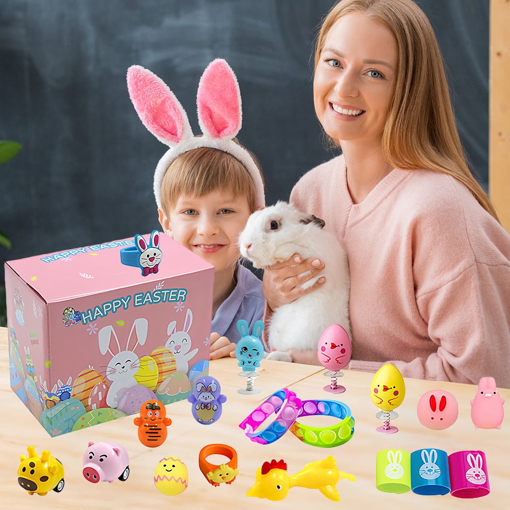 Hersfrd 120 Pcs Basket Stuffers Fillers Easter Eggs for Kids Girls Boys (Style A)