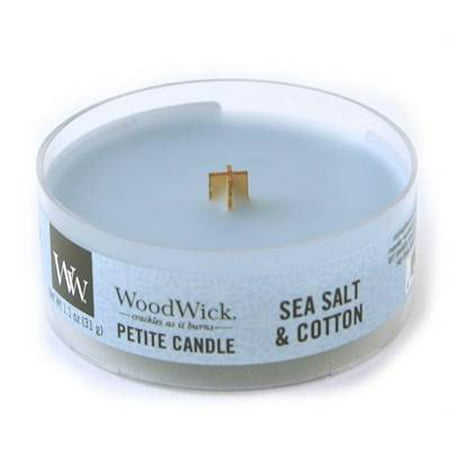 SEA SALT COTTON Petite WoodWick 1.1 oz Scented (Best Woodwick Candle Scent)