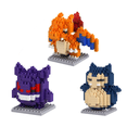 thumbnail image 2 of Bloques Pequeños bloques de construcción Dibujos animados Charizard Gengar Snorlax Animal Mini modelo Juego educativo Gráficos Juguetes para niños, 2 of 5