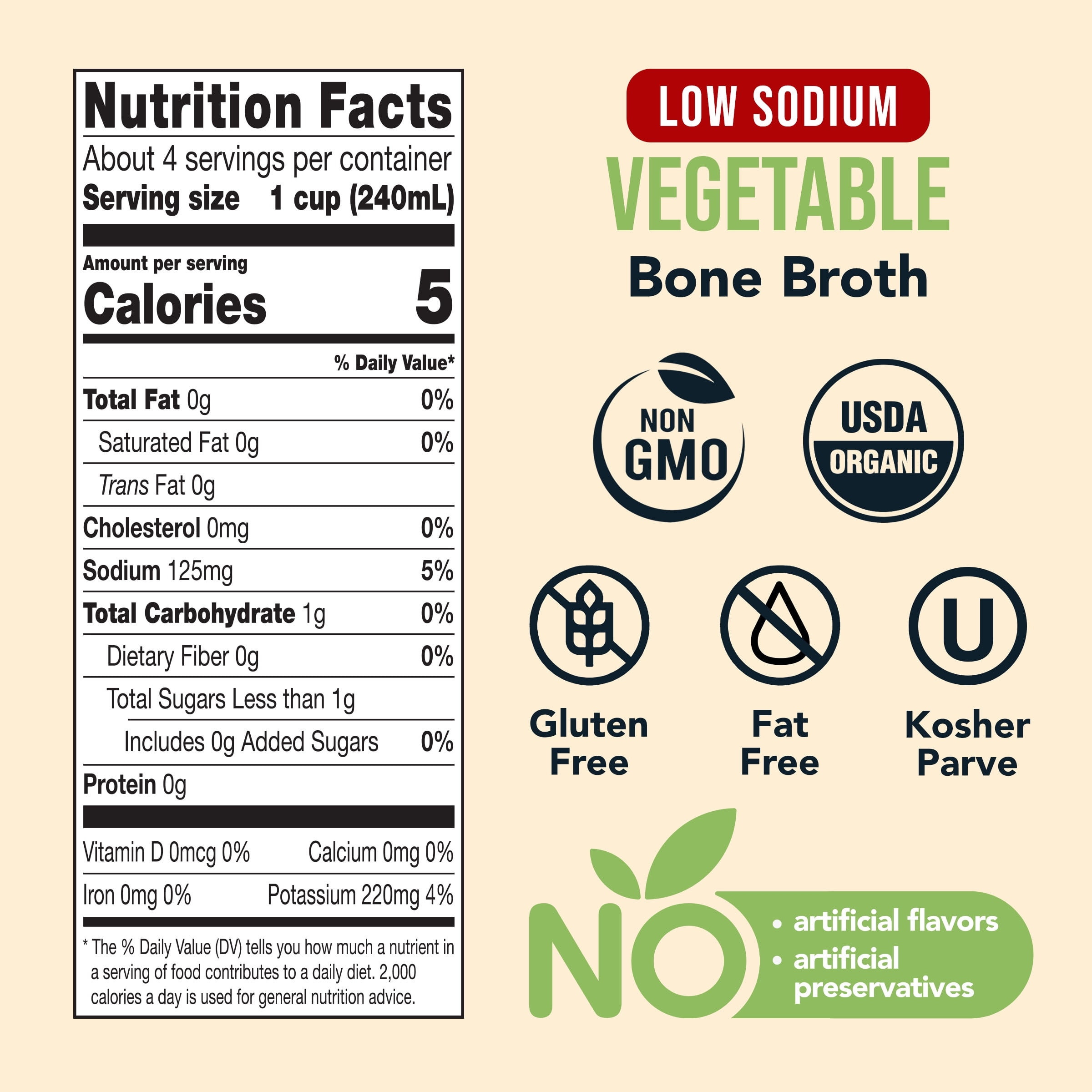 Imagine Organic Low Sodium Vegetable Broth, 32 fl oz Carton