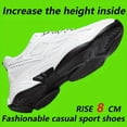 thumbnail image 3 of Men's & Tall Lift Sneakers with 3.15inch Thick Platform - Breathable - Height Increase Shoes, for, Gym, - Heavy-Duty Sole & Casual Athletic Wear Low-Top Round Toe, 3 of 5