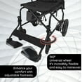 thumbnail image 2 of Fauteuil Roulant Électrique de Voyage Léger à 4 Roues avec Repose-Pieds Réglables - Alliage d'Aluminium Tout-Terrain 12 Mi Longue Portée Fauteuil Roulant Polyvalent pour Adultes, Aînés et Personnes Âgées - LiteRide Black, 2 of 8